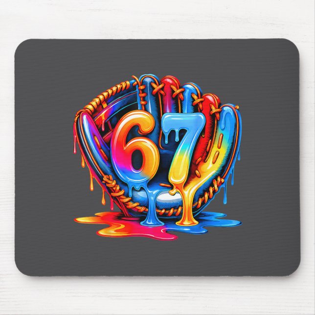 67 Drip Baseball Life Style 101 Apparel Youth Drip Mouse Pad (Front)
