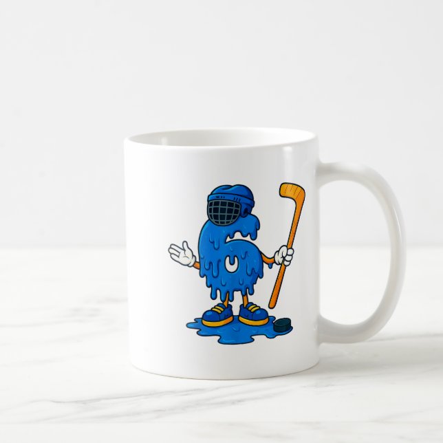 67 Drip Ice Cream Hockey Player  Coffee Mug (Right)