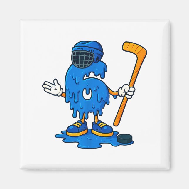 67 Drip Ice Cream Hockey Player  Magnet (Front)