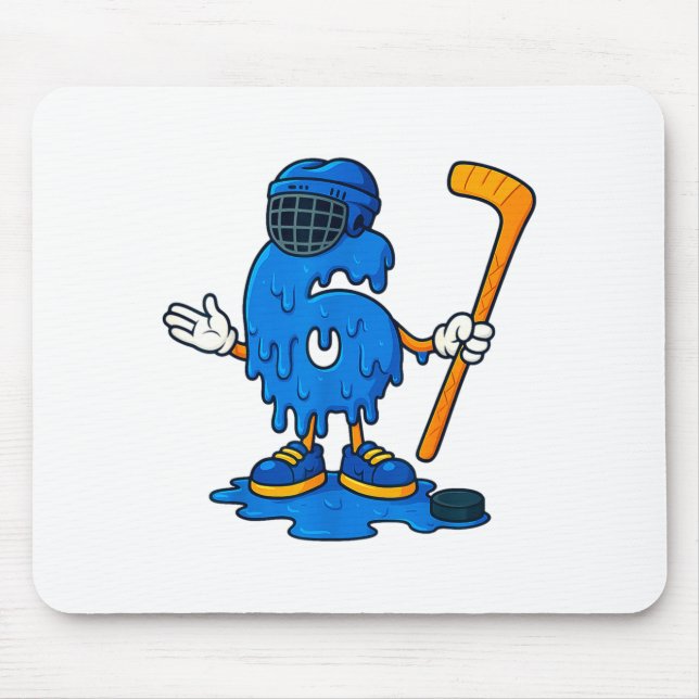 67 Drip Ice Cream Hockey Player  Mouse Pad (Front)