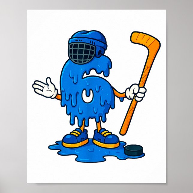 67 Drip Ice Cream Hockey Player  Poster (Front)