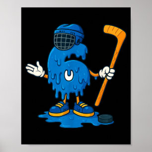 67 Drip Ice Cream Hockey Player Poster