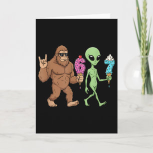 67 Drip Meme Funny Six Seven Bigfoot Alien Sasquat Card