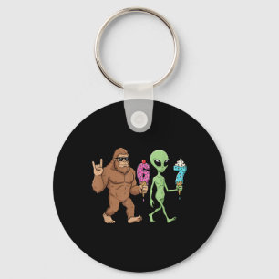 67 Drip Meme Funny Six Seven Bigfoot Alien Sasquat Key Ring