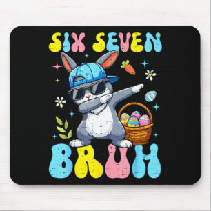 67 Easter Day Rabbit Six Seven Bruh Dabbing Bunny  Mouse Pad