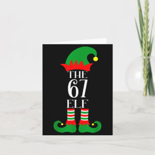 67 Elf Christmas Costume Pajama 67 Meme Gen Alpha  Card