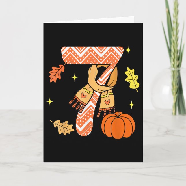 67 Fall Autumn Pumpkin Meme Funny Six Seven  Card (Front)