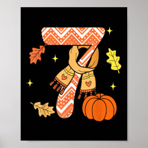 67 Fall Autumn Pumpkin Meme Funny Six Seven  Poster