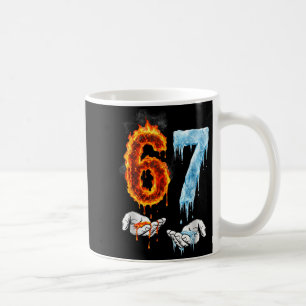 67 Flame Ice 6-7 Number Six Seven Meme 6 7 Kids Bo Coffee Mug