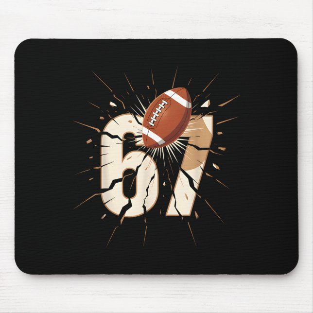 67 Football Six Seven 6 7 Meme 67  Mouse Pad (Front)