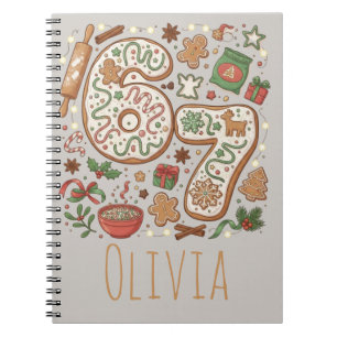 67 Funny 6 7 Six Seven Gingerbread Cookie Holiday Notebook