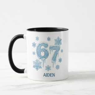 67 Funny 6 7 Six Seven Personalised Christmas Mug