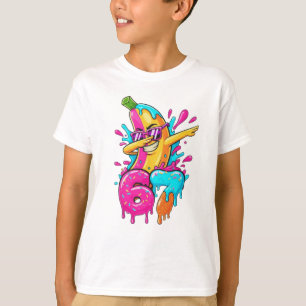 67 Funny Baseball Dabbing Banana 6 7 Dripping Ice  T-Shirt