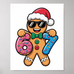 67 Funny Christmas Boys Kids Xmas Six Seven Ginger Poster