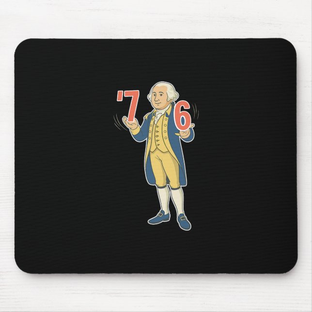 67 Funny George Washington Meme Six Seven Gen Alph Mouse Pad (Front)