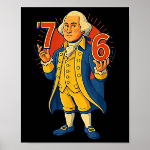 67 Funny George Washington Meme Six Seven Gen Alph Poster