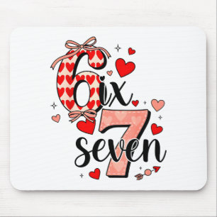67 Funny Love Hearts Six Seven Meme Valentines Day Mouse Pad