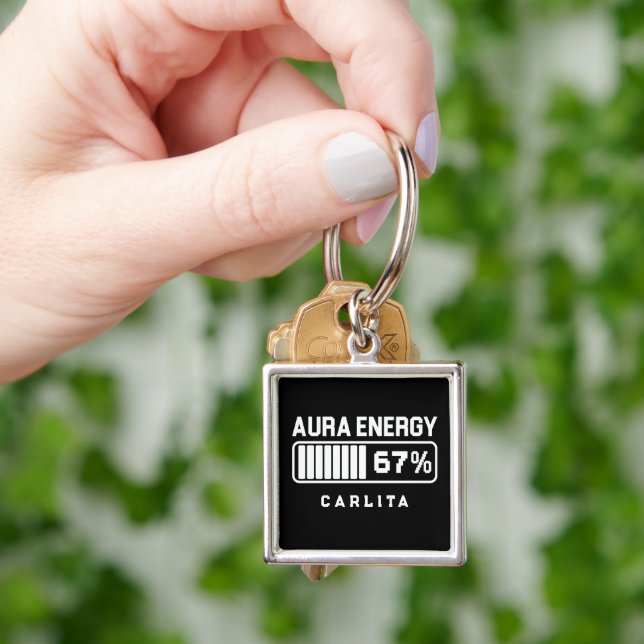 67 Funny Meme Aura Energy at 67 Six Seven Meme Gen Key Ring (Hand)