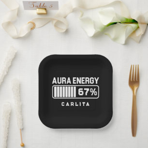 67 Funny Meme Aura Energy at 67 Six Seven Meme Gen Paper Plate