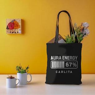 67 Funny Meme Aura Energy at 67 Six Seven Meme Gen Tote Bag