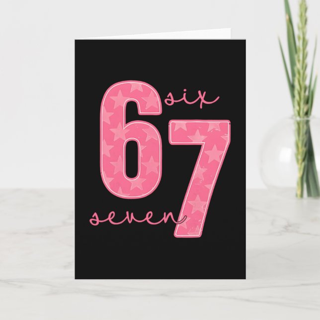 67 Funny Meme  Card (Front)