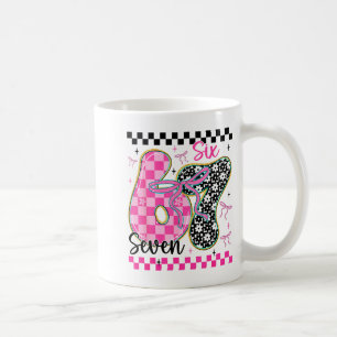 67 Funny Meme Filled With Hearts Six Seven Valenti Coffee Mug