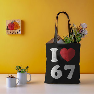67 Funny Meme I Love Six Seven 67th Birthday Tote Bag