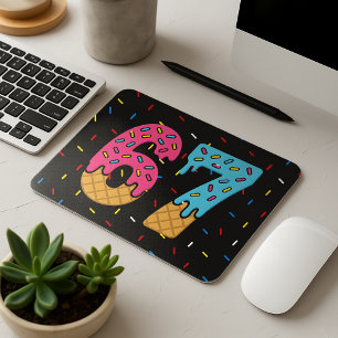 67 Funny Meme Ice Cream Six Seven Gen Alpha Mouse Pad