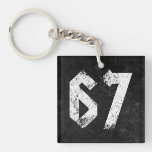 67 Funny Meme Six Seven Gen Alpha Key Ring