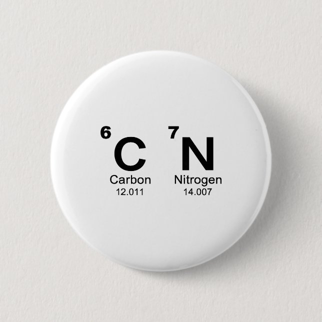 67 Funny Meme Six Seven Science Periodic Table Che 6 Cm Round Badge (Front)