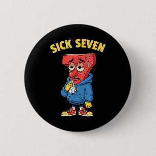 67 Funny Men Women Six Seven Humor Meme Brainrot S 6 Cm Round Badge