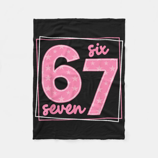 67 Funny Number 67 Birthday Meme  Fleece Blanket (Front)