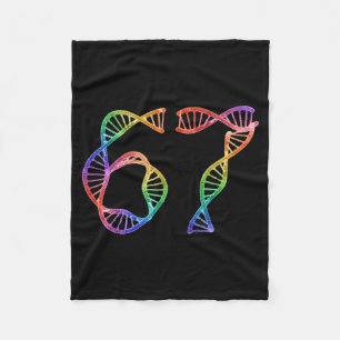 67 Funny Number Meme Dna Replication Molecular Bio Fleece Blanket