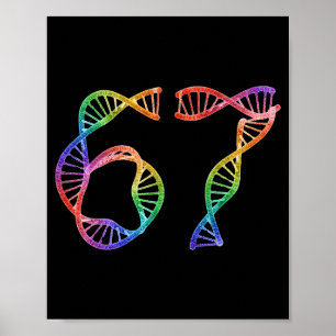 67 Funny Number Meme Dna Replication Molecular Bio Poster