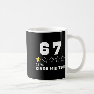 67 Funny Rating Meme Six Seven Kinda Mid Tbh Aura Coffee Mug