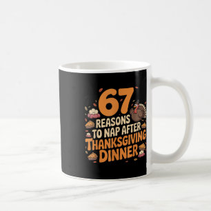 67 Funny Six Seven Gen Alpha Meme Turkey Thanksgiv Coffee Mug