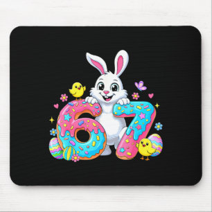 67 Funny Six Seven Gen Meme Cute Rabbit Bunny East Mouse Pad