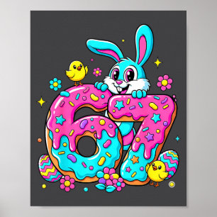67 Funny Six Seven Gen Meme Cute Rabbit Bunny East Poster