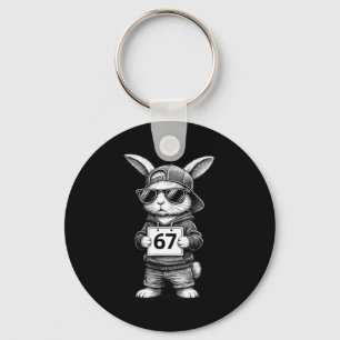 67 Funny Six Seven Gen Meme Rabbit Bunny Sungles E Key Ring
