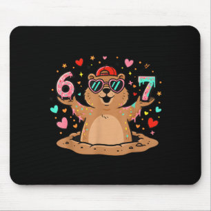 67 Funny Six Seven Respect The Groundhog Woodchuck Mouse Pad
