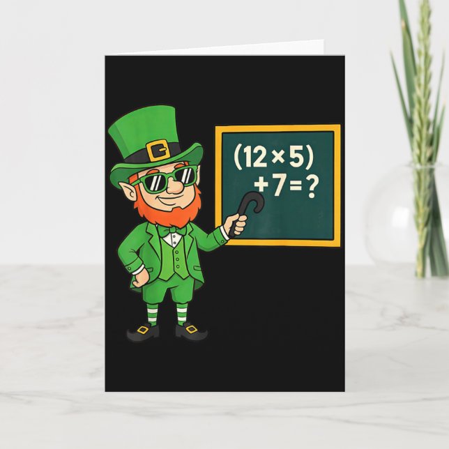 67 Funny St Patricks Day Math Teacher Meme Six Sev Card (Front)