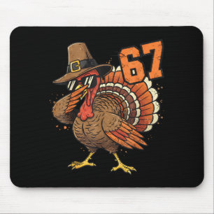 67 Funny Thanksgiving Turkey Meme Six Seven 6 7  Mouse Pad