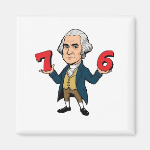 67 George Washington 7-6 Six Seven Meme 67  Magnet