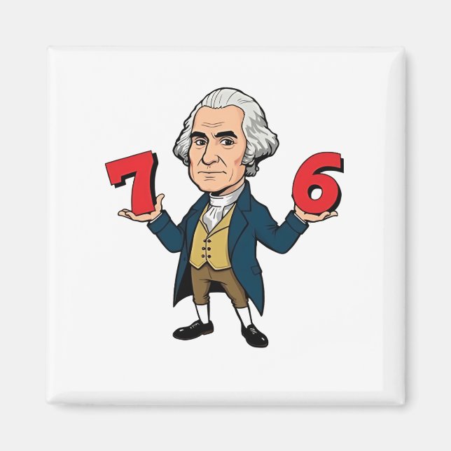 67 George Washington 7-6 Six Seven Meme 67  Magnet (Front)