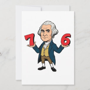 67 George Washington 7-6 Six Seven Meme 67  Thank You Card