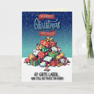 67 Gifts Funny Christmas Card