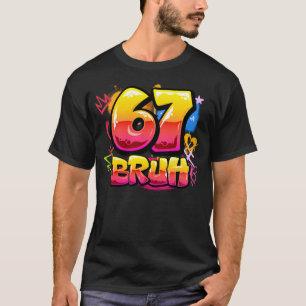 67 Graffiti T-Shirt Urban Streetwear Graphic Tee