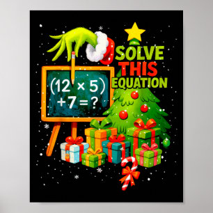 67 Green Teacher Christmas Six Seven Meme Brainrot Poster