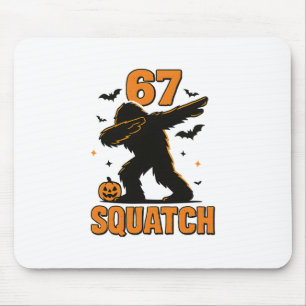 67 Halloween Bigfoot Six Seven Sasquatch Brainrot Mouse Pad