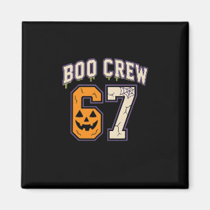 67 Halloween Boo Crew Sports Jersey Brainrot Meme Magnet